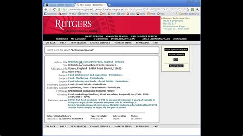 It is the most comprehensive public law library in New Jersey. . Rutgers library database